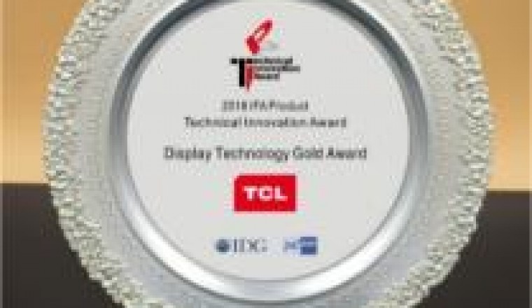 TCL Wins Prestigious Display Technology Gold Award at IFA 2018