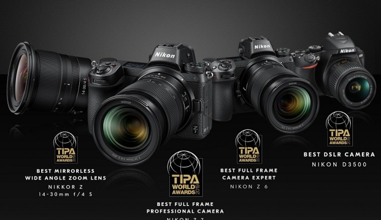 Nikon Products, Including the Latest Z Series Mirrorless Cameras, Receive the TIPA WORLD AWARDS 2019